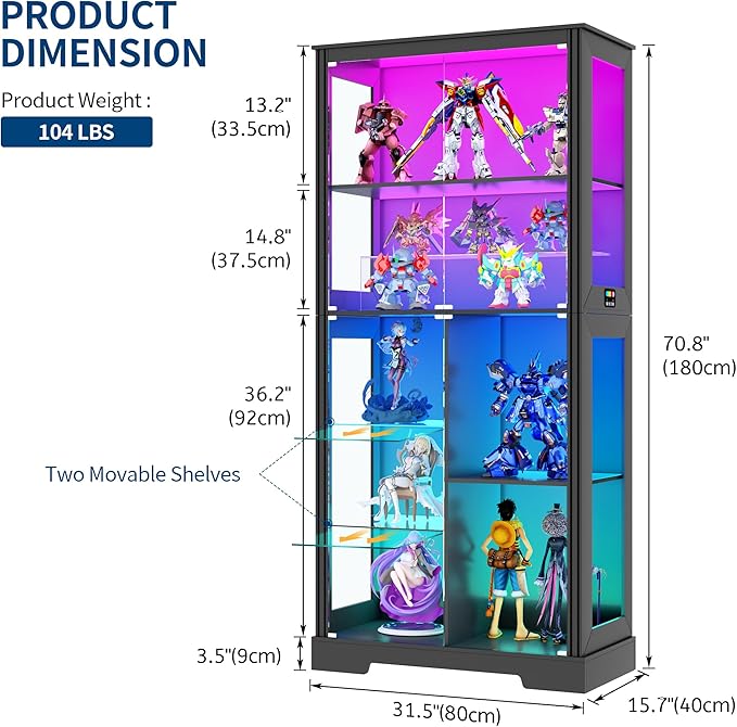HNEBC Glass Display Cabinet