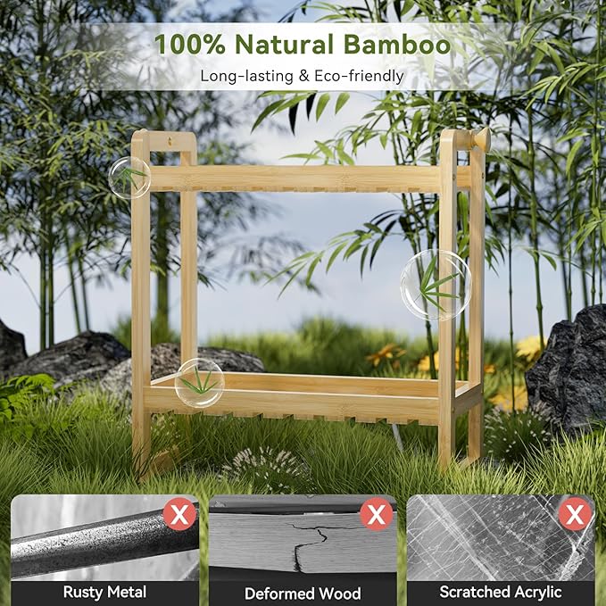 AmazerBath Bamboo Over The Toilet Storage Shelf