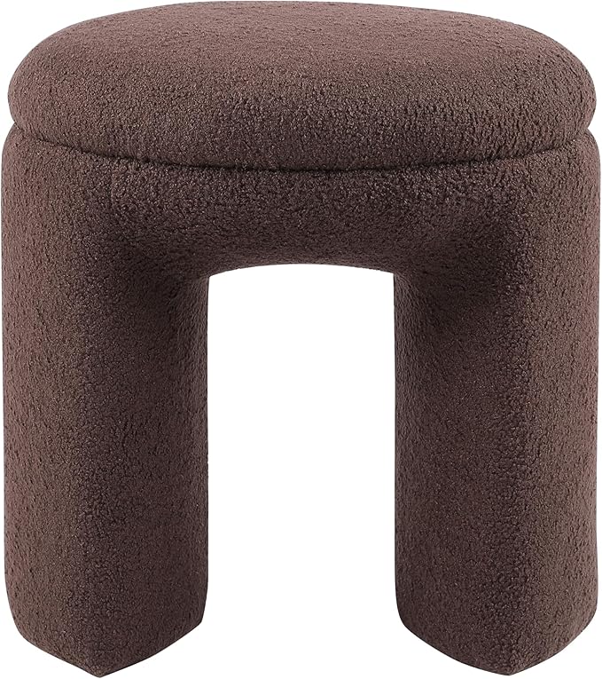 Furniture of America Rami Modern 18-inch Solid Wood Upholstered Ottoman