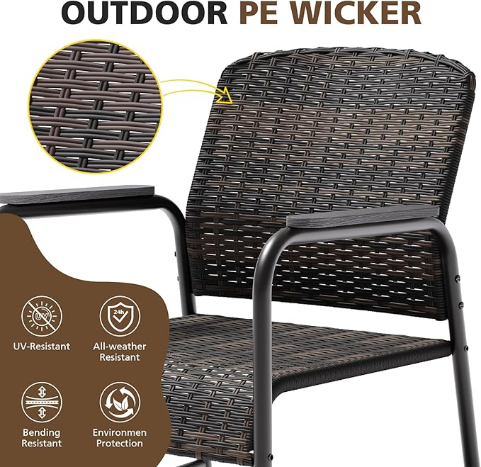 Jing's Villa 3-Piece Outdoor Bistro Set