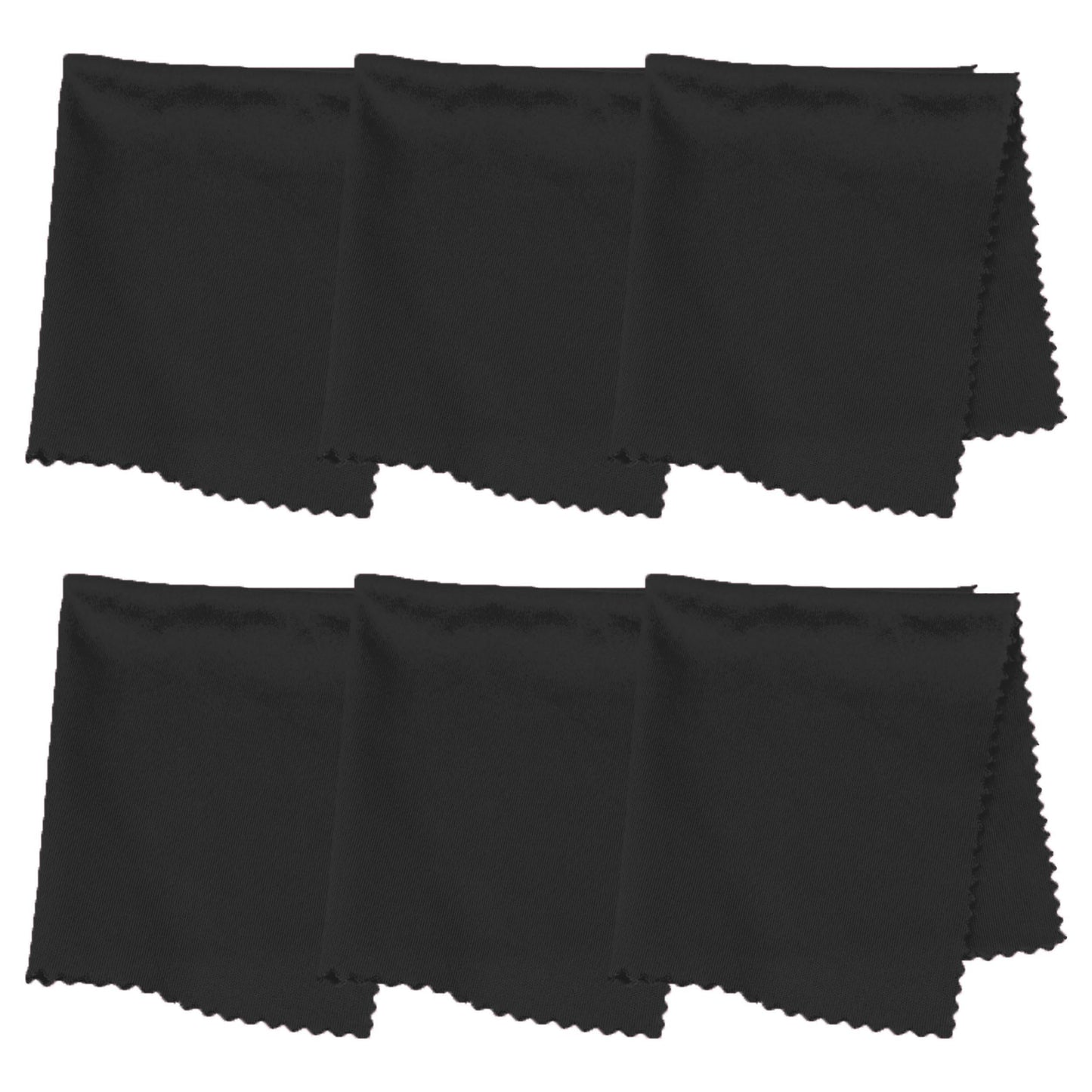 Purity Microfiber Lens Cleaning Cloth - Machine Washable, Lint-Free Ultra-Fine Microfiber Cloth- Cleans Eyeglasses, Screens, Lenses, Phones and Other Delicate Surfaces (Pack of 6, Black)