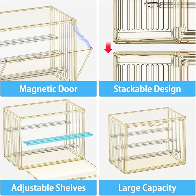 Clear Yellow Acrylic Figure Display Case
