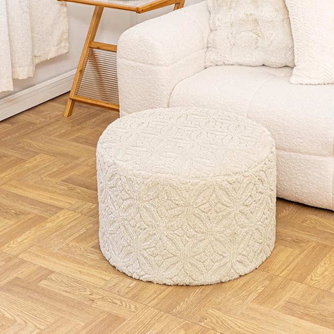 Plush Multi-Functional Ottoman Pouf – Ergonomic Ottoman Foot Rest