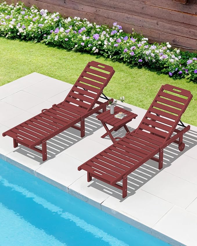 SERWALL Folding Outdoor Side Table Set of 4, Small Adirondack Side Table