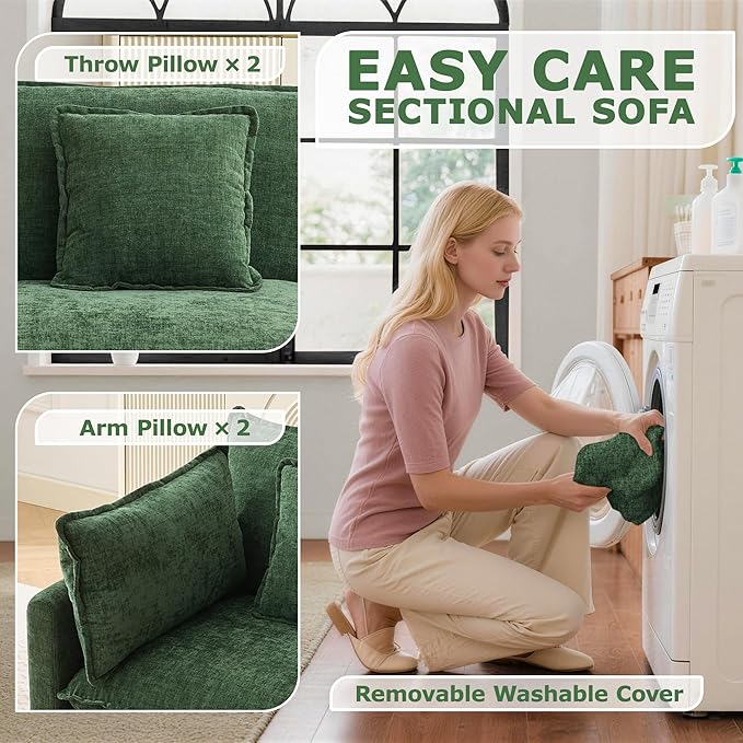 78” Modular Sectional Sofa, L Shaped Cloud Couch