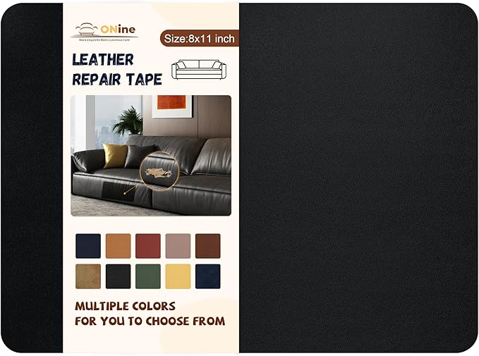 ONine Leather Repair Patch, Self-Adhesive Couch Patch, Car Seats Backpack