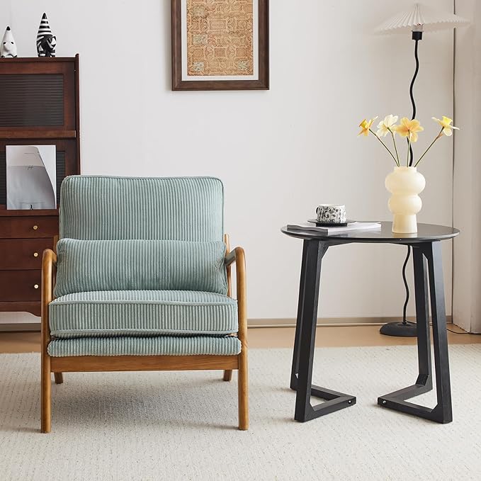 VINGLI Upgraded Premium Corduroy Accent Chair, Upholstered Arm Chair, Solid