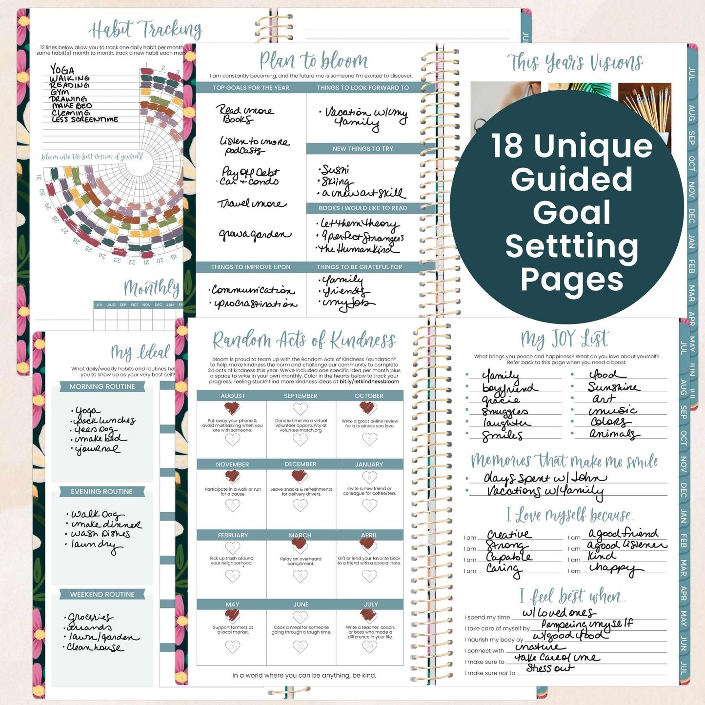 bloom daily planners 2026-2027 Planner - Academic Year (July 2026 - July 2027) Monthly & Weekly Soft Cover Planner for Women - 13 Month Inspirational Agenda Book with Stickers - 5.5" x 8.25" - Blooming Wildly