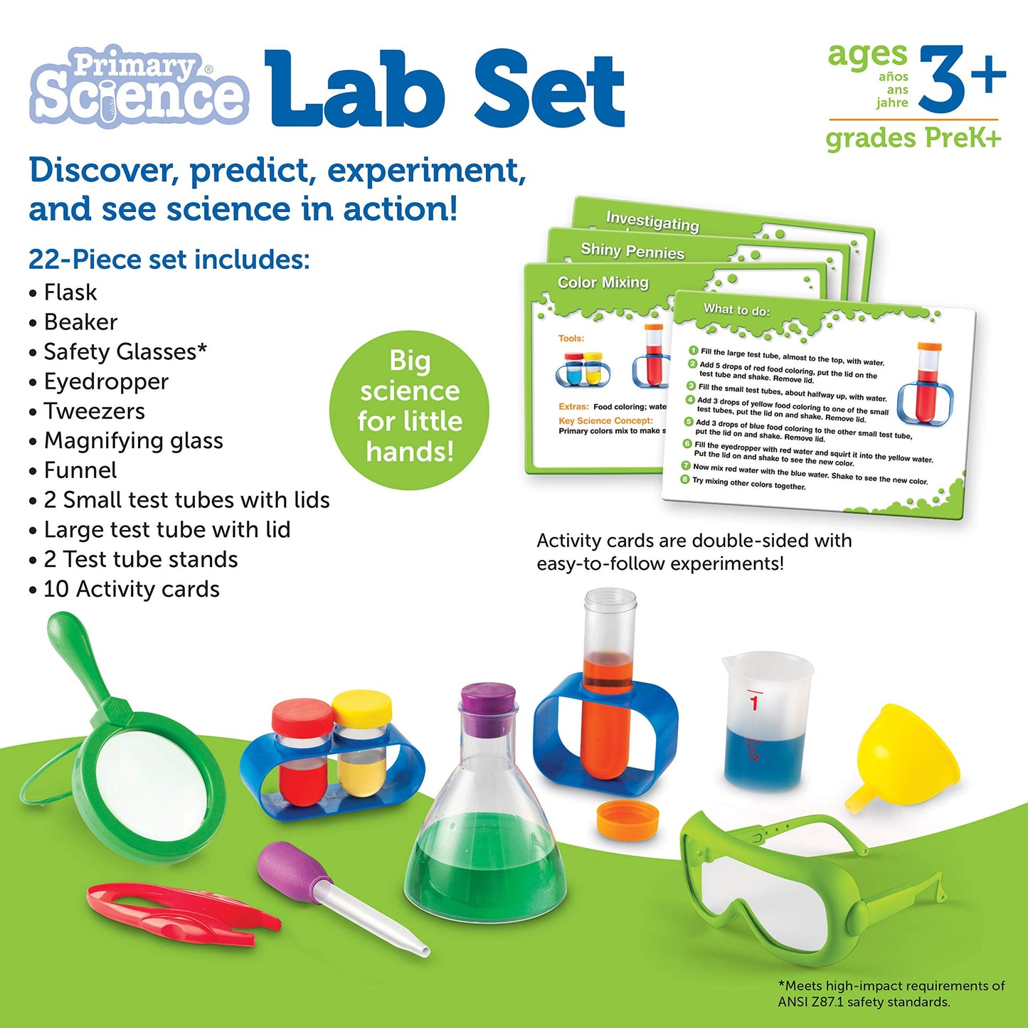 Learning Resources Primary Science Lab Activity Set - Experiments for Kids, Chemistry Toy, Pretend Play, STEM Projects, Classroom Must Haves, Teacher Supplies, Montessori Gifts for Boys and Girls