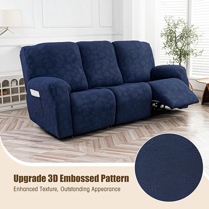 Gennia Recliner Sofa Covers 5 Pieces, Waterproof Sectional Couch Cover Stretch