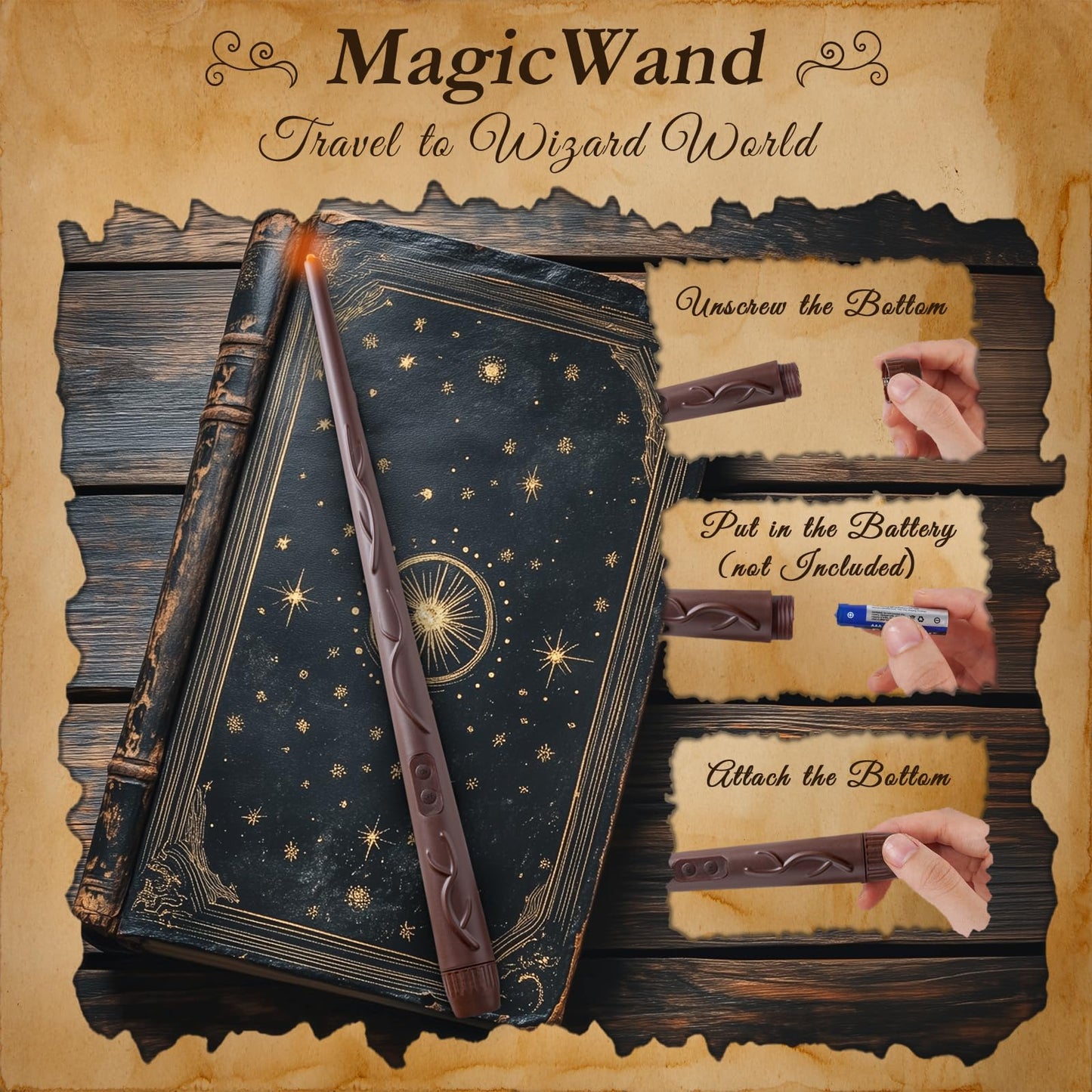 Homemory 20PCS Floating Candles with Wand Remote, Magic Hanging Candle with String, Flickering Warm Light Floating Candles for Halloween Christmas Birthday Party Decor