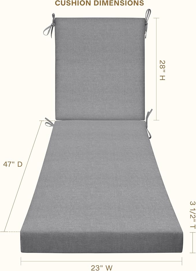 Honeycomb Outdoor Chaise Lounge Cushion