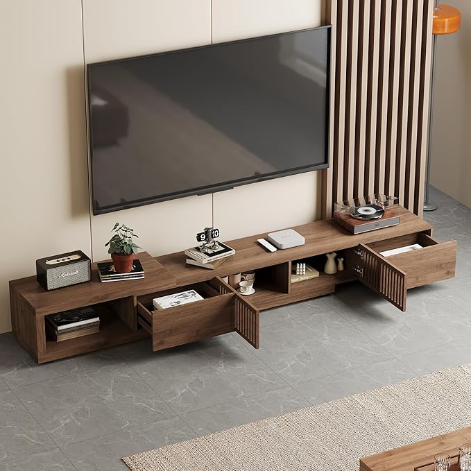 Mid-Century Style TV Stand 94.48", Entertainment Center