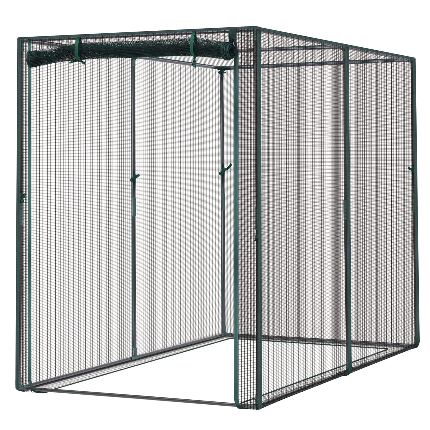 Ohuhu Crop Cages for Garden Plant:6.6x3.9x5.3 Ft Plant Protection Tent with Zippered Door, Raised Bed Cover, Garden Bed Cover with Frame, Wind-Resistant Plant Cages for Outdoor Plants