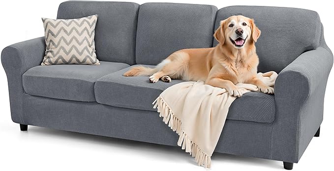 SUBRTEX 7 Pieces Stretch Sofa Slipcover Sets Couch Cover Sets Backrest Cushion