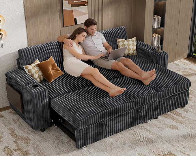 Vipbear 86" Modular Sectional Sleeper Sofa