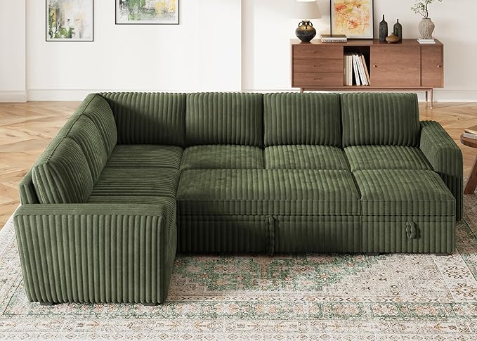HONBAY Modular Sectional Sleeper Sofa