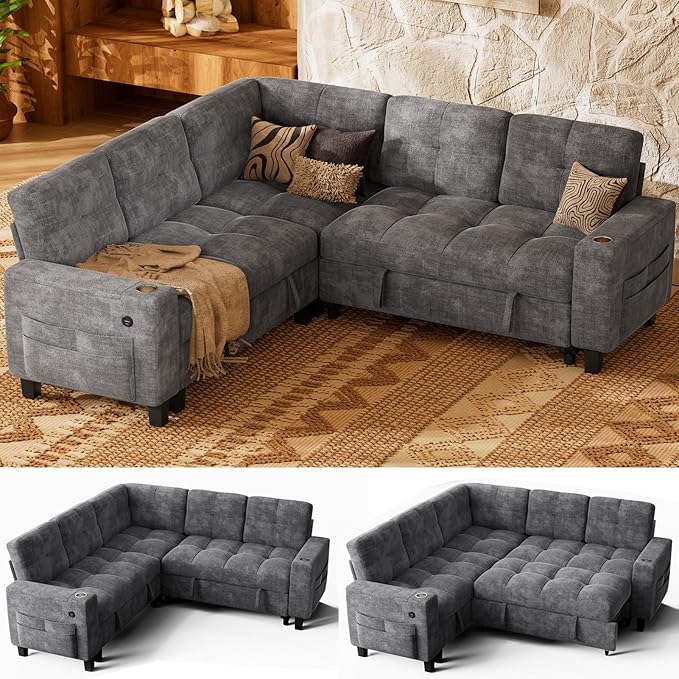 Marsail 84.6" Sectional Sleeper Sofa