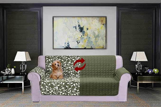 Elegant Comfort Quilted Furniture Protectors Solid and Printed Design