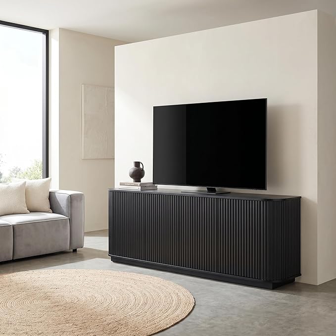 Fluted TV Stand for TVs Up to 75 Inch, Entertainment Center