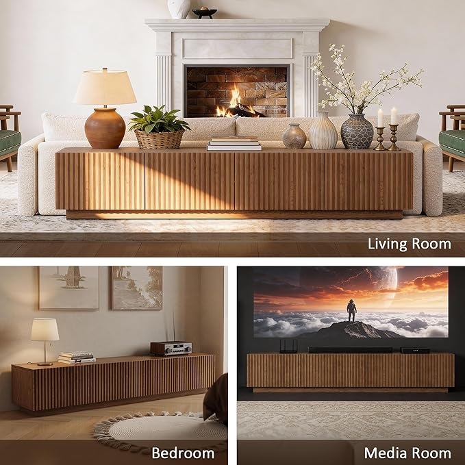86.61" Mid-Century Modern TV Stand