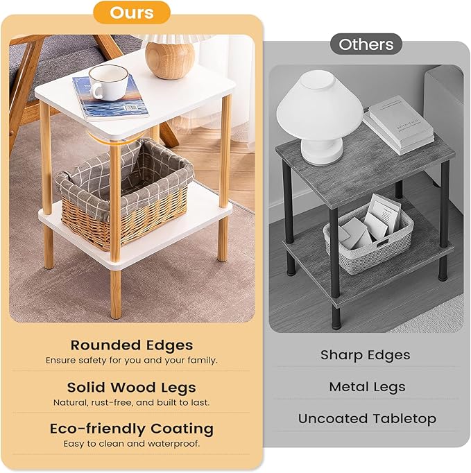 Apicizon 2 Tier End Table, Small Side Table