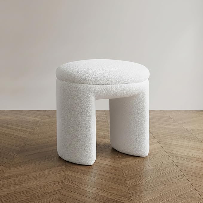 Furniture of America Rami Modern 18-inch Solid Wood Upholstered Ottoman