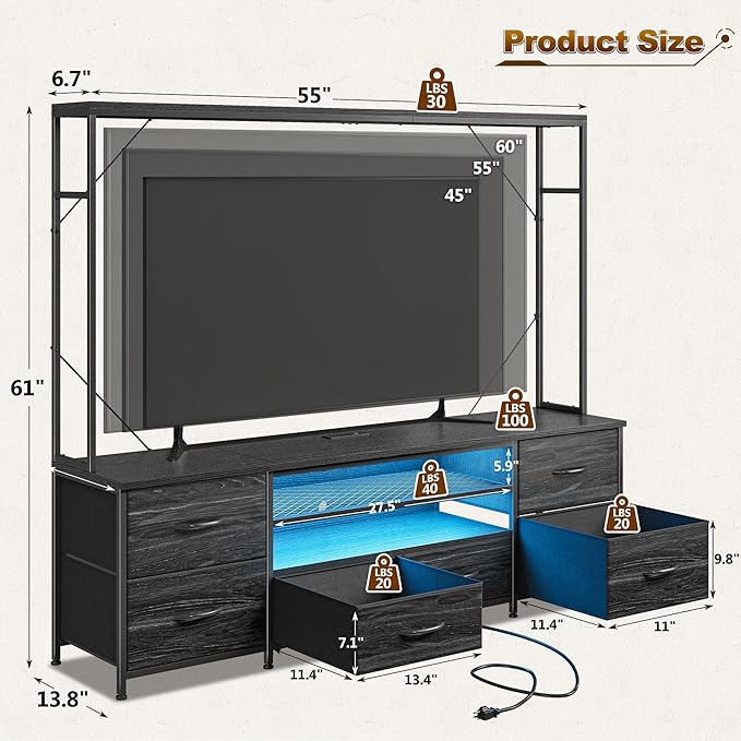 Romorgniz 55" W Entertainment Center