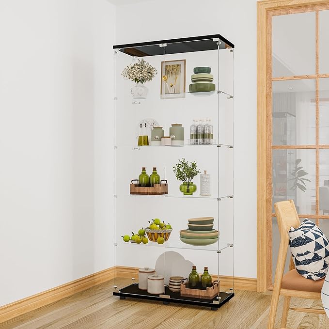 LFT HUIMEI2Y Glass Display Cabinet 5-Shelf