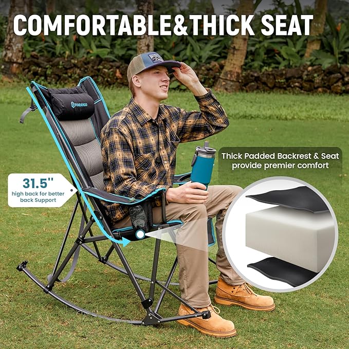 FUNDANGO Oversized Rocking Camping Chair