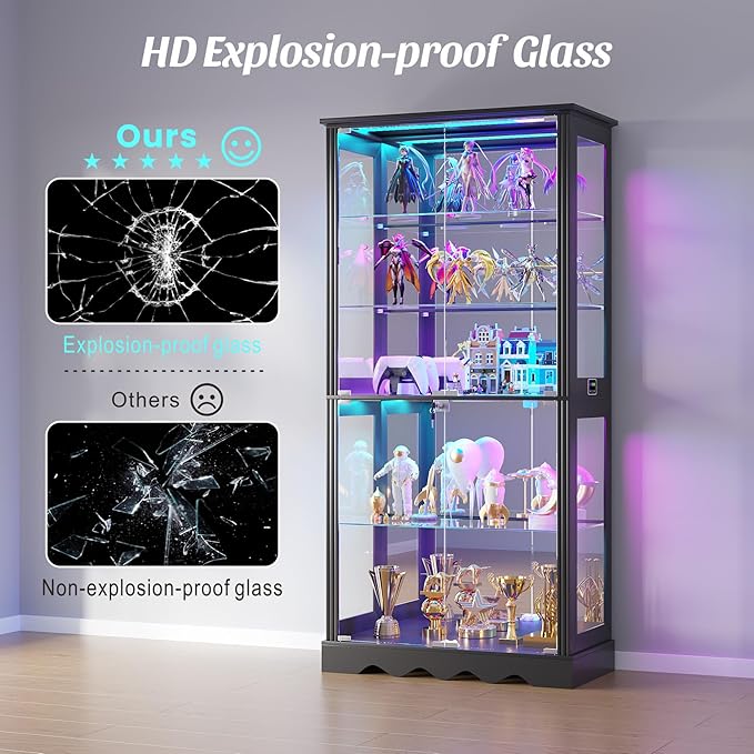 Dystler 71'' Glass Display Cabinet