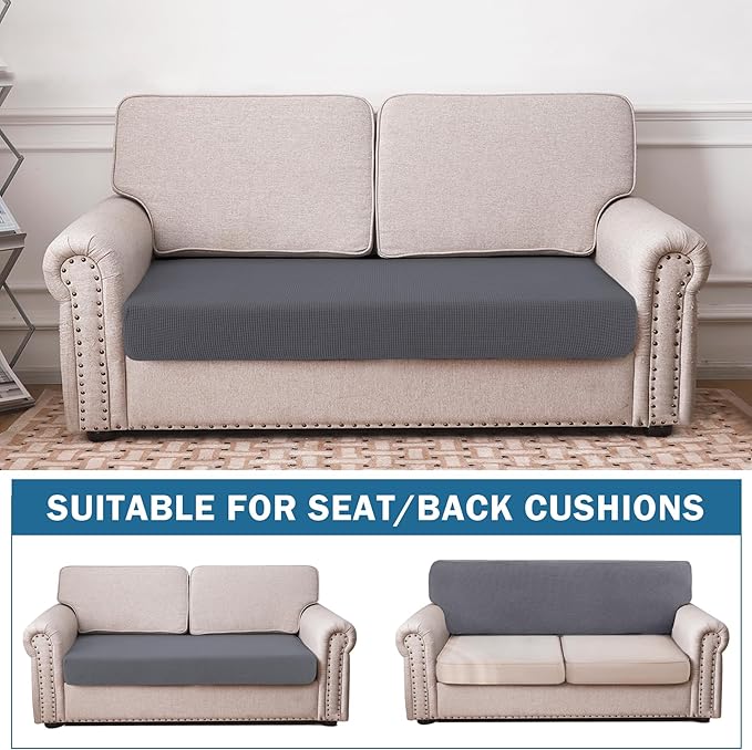 Water Repellent Couch Cushion Cover Loveseat Cover, Stretch Sectional Sofa Seat