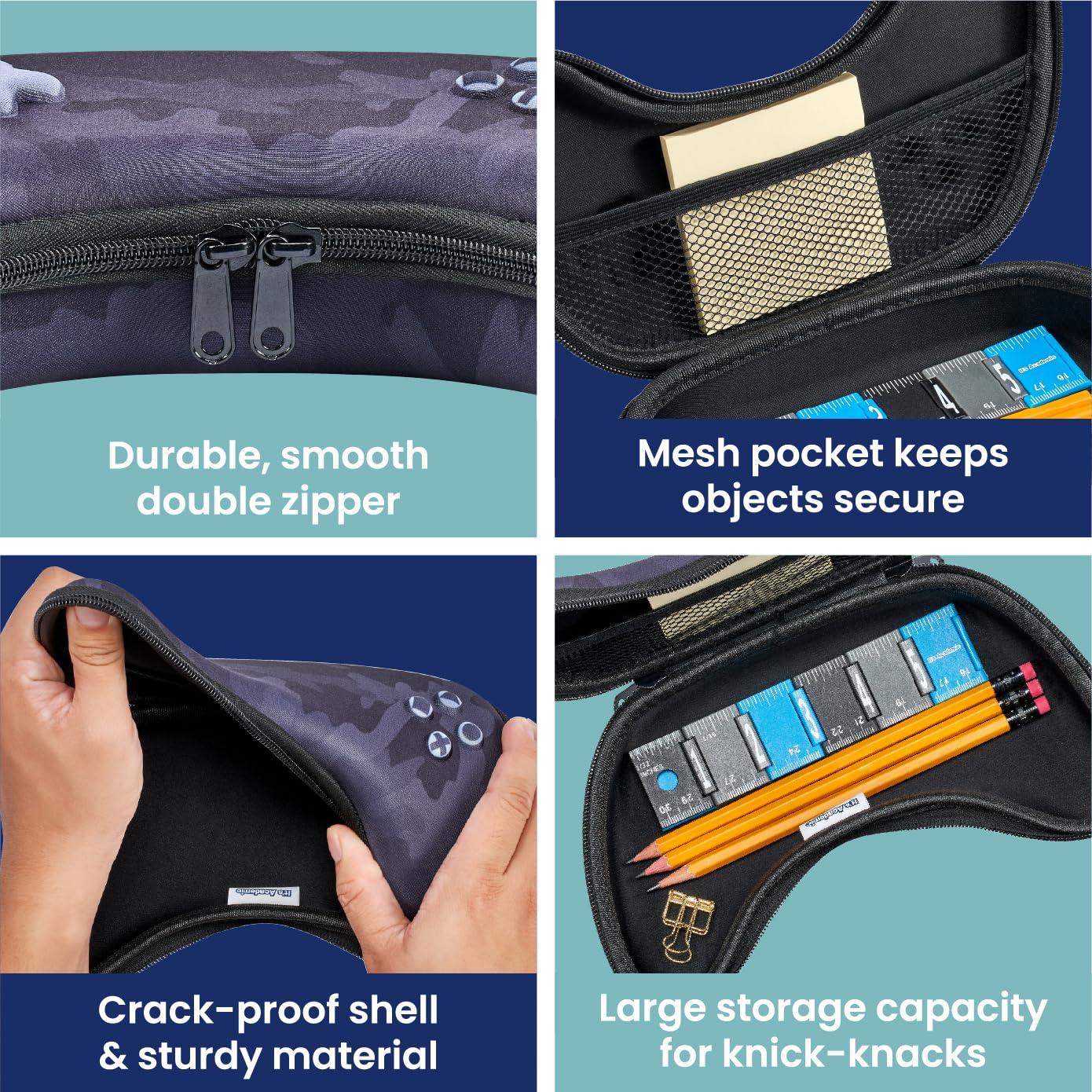 It's Academic Pencil Case School Supply Bag with Mesh Pocket