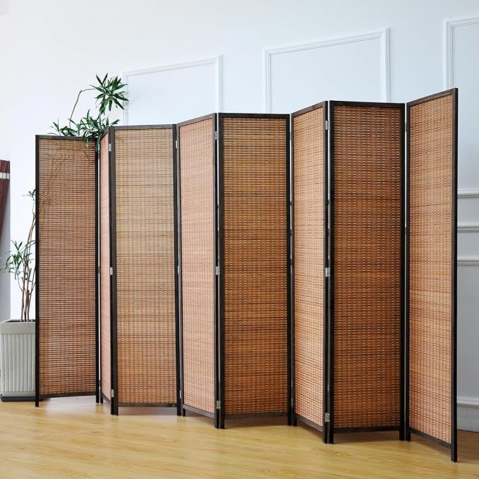 Furnnylane 8 Panel Bamboo Room Divider