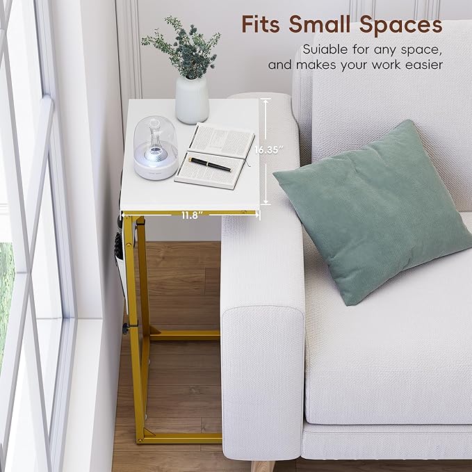 Vagusicc C-Shaped End Table