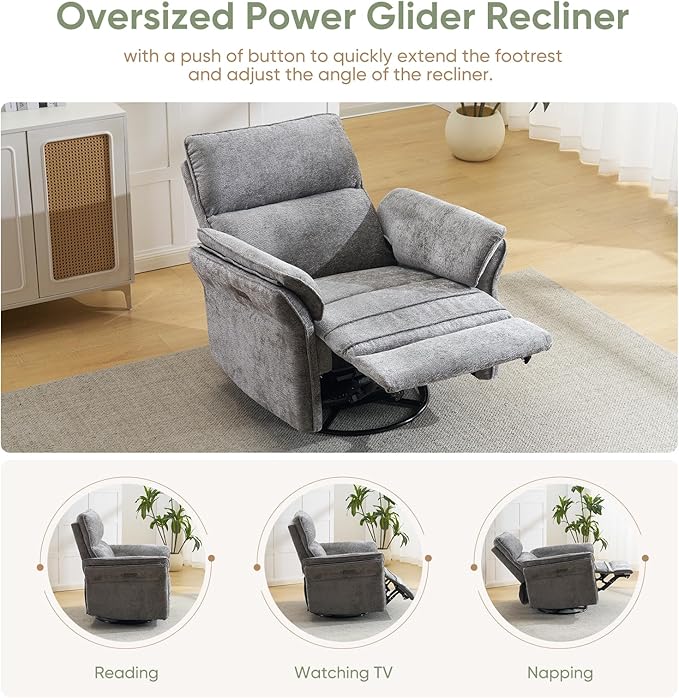 Power Swivel Rocker Recliner, Glider Recliner Nursery Chair