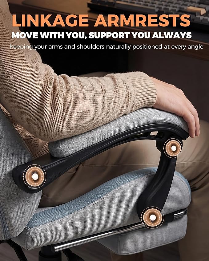 GTPLAYER Gaming Chair with Foot Rest & Pocket Spring Cushion, Ergonomic High
