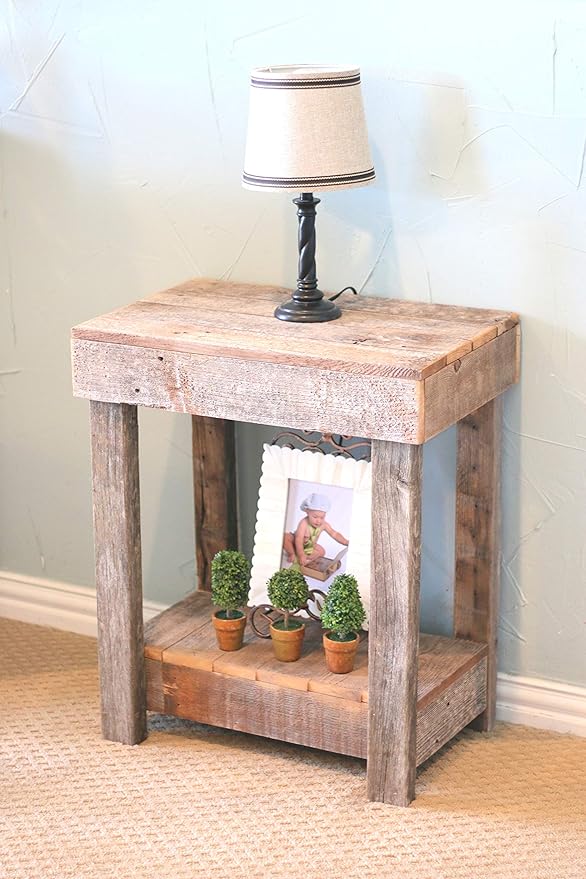 Doug and Cristy Designs Natural Rustic End Table