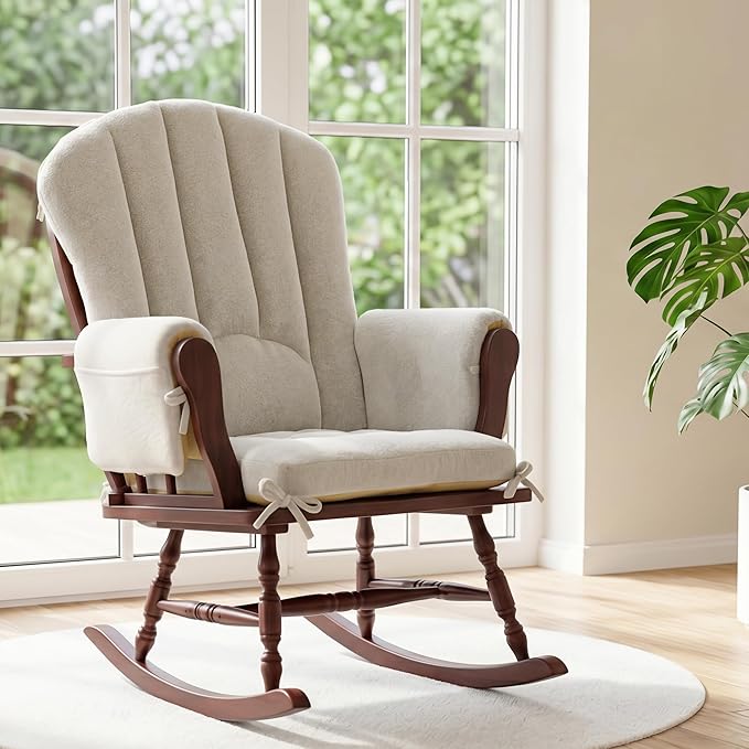 BALAPET Wingback Rocking Chair Cushion Set of 4, Ergonomic High Back Cushion