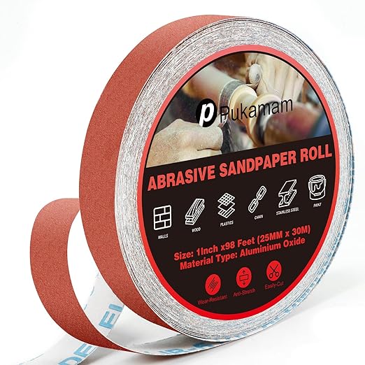 Emery Cloth Roll, 180 Grit Sandpaper Roll, Wet and Dry Emory Cloths