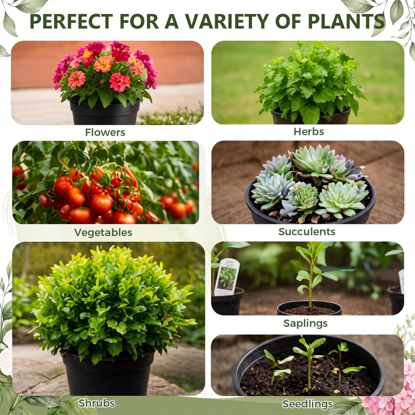 Romooa 20 Pack 10 Inch Plant Pots Bulk with Drainage Holes Heavy Duty Black Plastic Garden Planters Mordern Flower Pots for Indoor Outdoor Garden Patio Balcony