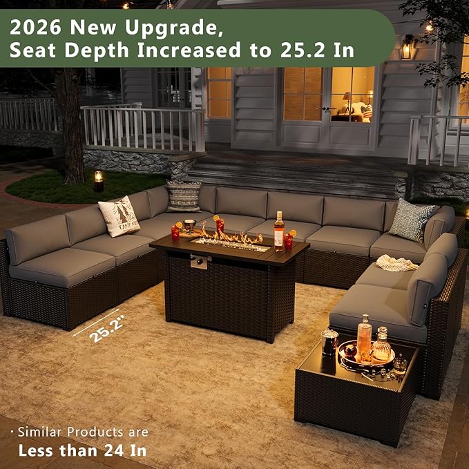 Aoxun 15 Piece Patio Furniture Set
