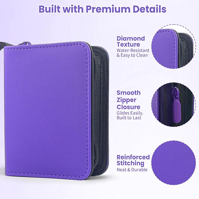 Mini Trading Card Binder Album, 1 Pocket Card Binder with 20 Double-Sided Pages 40 Pockets, Side Loading Small Card Binder for Trading Cards, Single Card Holder Book for Collectors and Kids