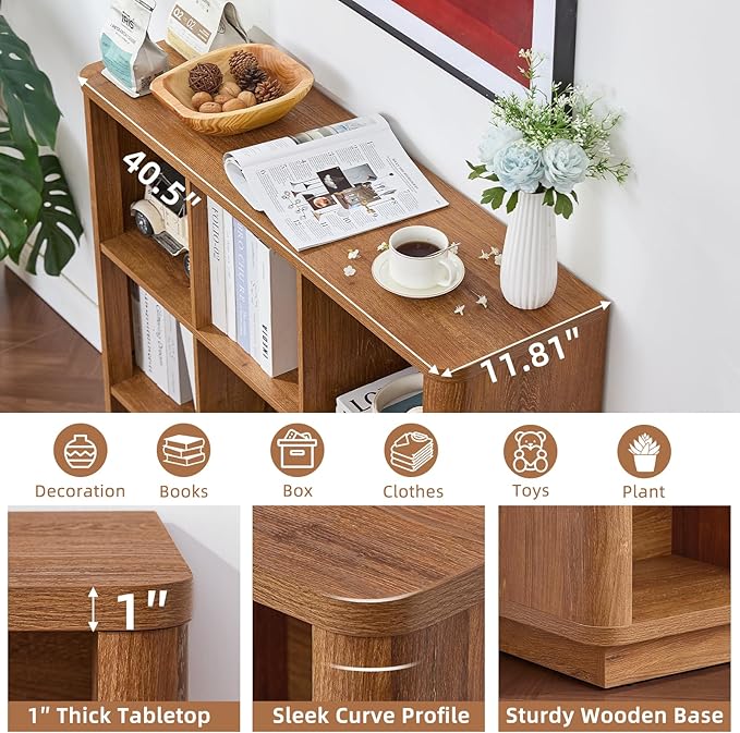 Joaxswe 9 Cube Storage Book Shelf, 40.5" Wide Organizer Bookshelf