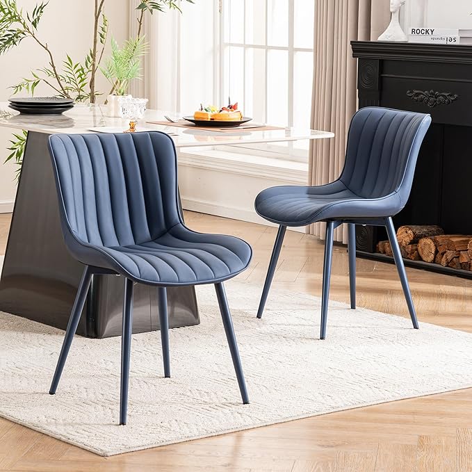 YOUNUOKE Mid-Century Modern Dining Chairs Set of 2, Armless Accent Chair