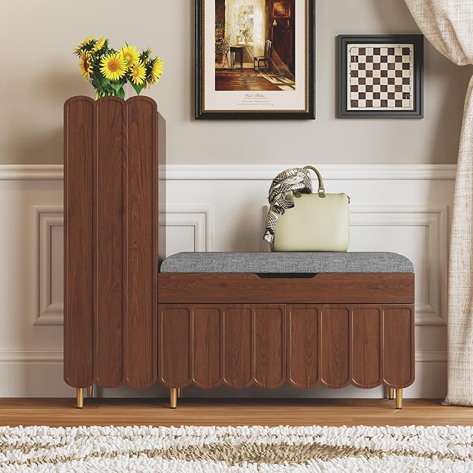 3More Shoe Organizer Cabinet, Entryway Bench