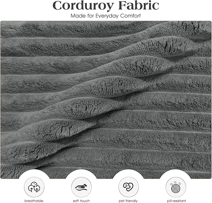 Ihanherry 59-inch Corduroy Convertible Sofa Bed