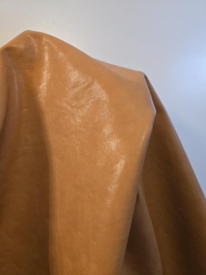 NAT Leathers | Wheat Camel Tan Soft Faux Vegan Leather PU | 2 Yard Cut by Yard