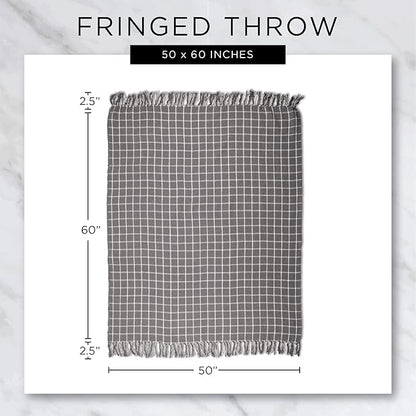 DII Diamond Throw Collection Woven Cotton, 50x60, Pumpkin Spice (Pack of 2)