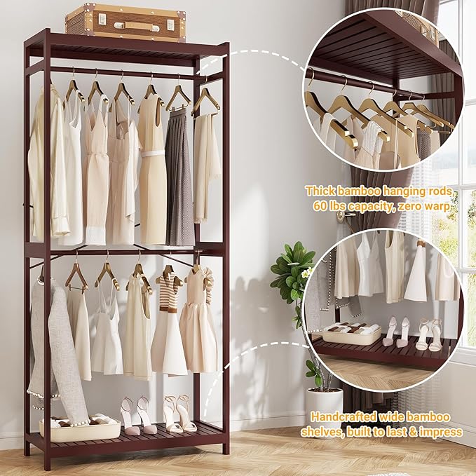 Homykic Bamboo Clothes Rack